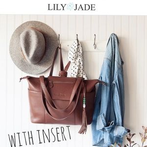 Gorgeous “Lily Jade” 3 in 1 full grain Madeline bag with organizer.